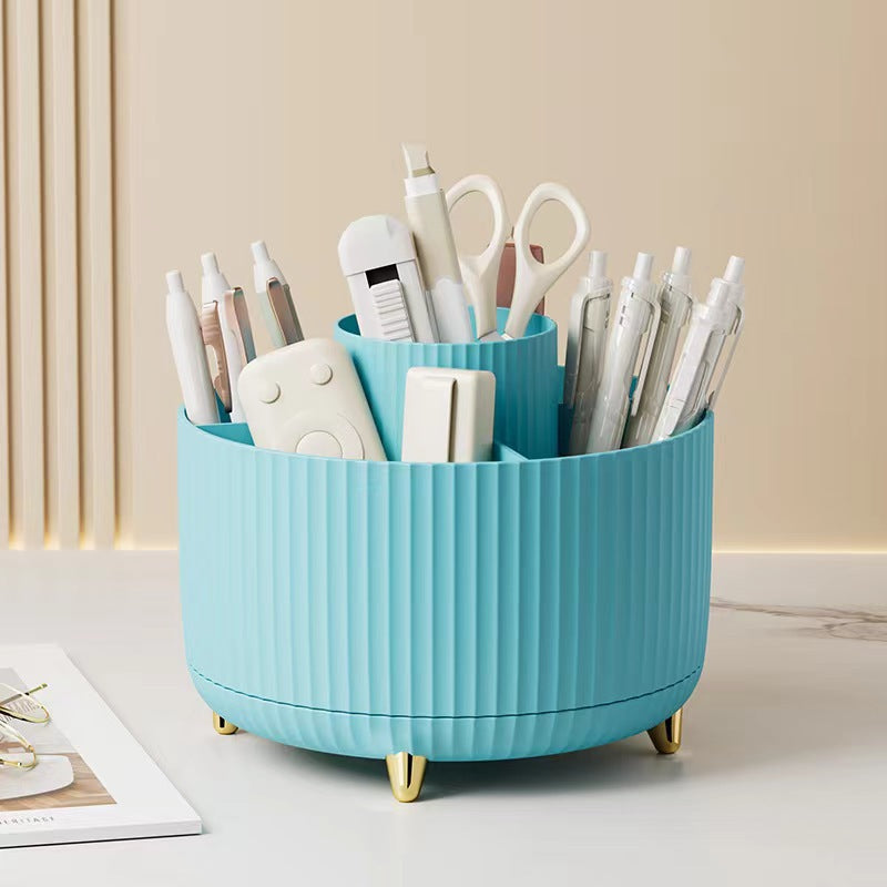 Stylish Rotating Makeup Organizer for Brushes and Essentials