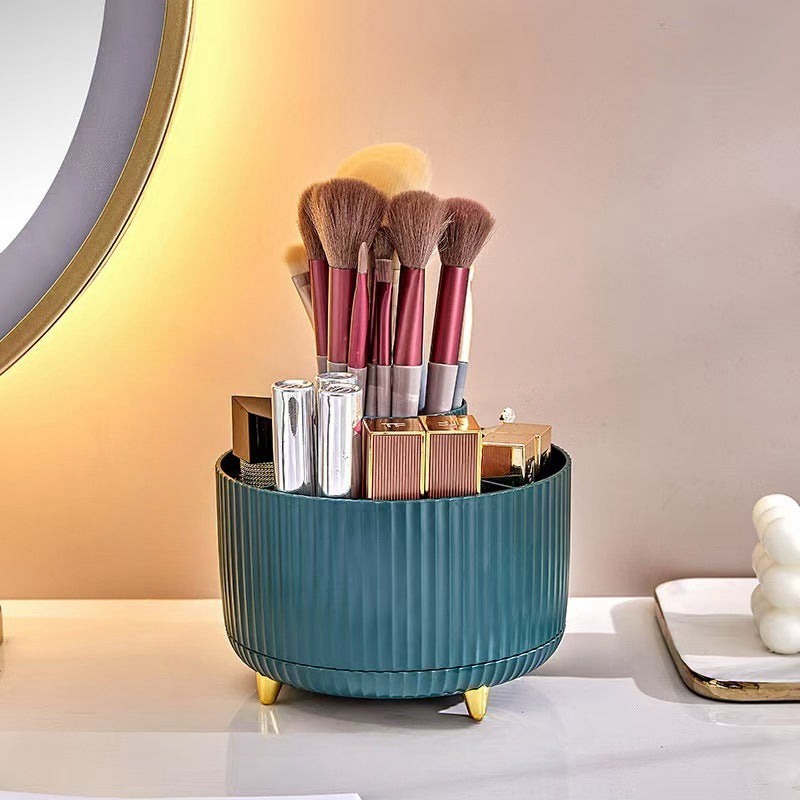 Stylish Rotating Makeup Organizer for Brushes and Essentials