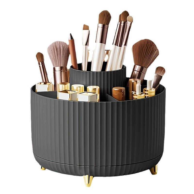Stylish Rotating Makeup Organizer for Brushes and Essentials